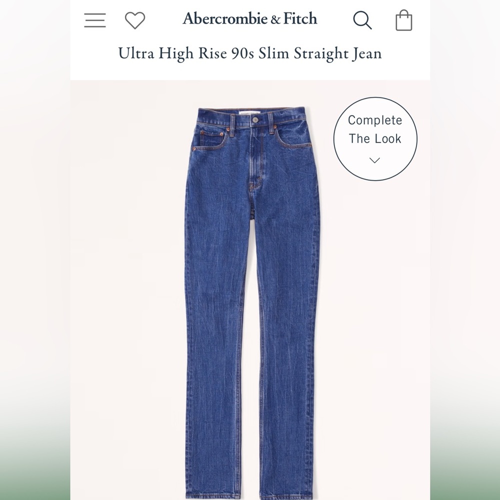 Ultra High Rise 90s Slim Straight Jean size 27/4L
